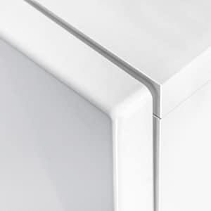 5dílná obývací stěna s LED osvětlením bílá s vysokým leskem - obrázek 8