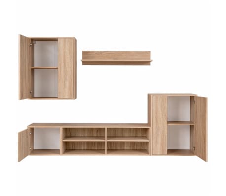 vidaXL TV Wall Unit Set 5 Pieces Sonoma Oak