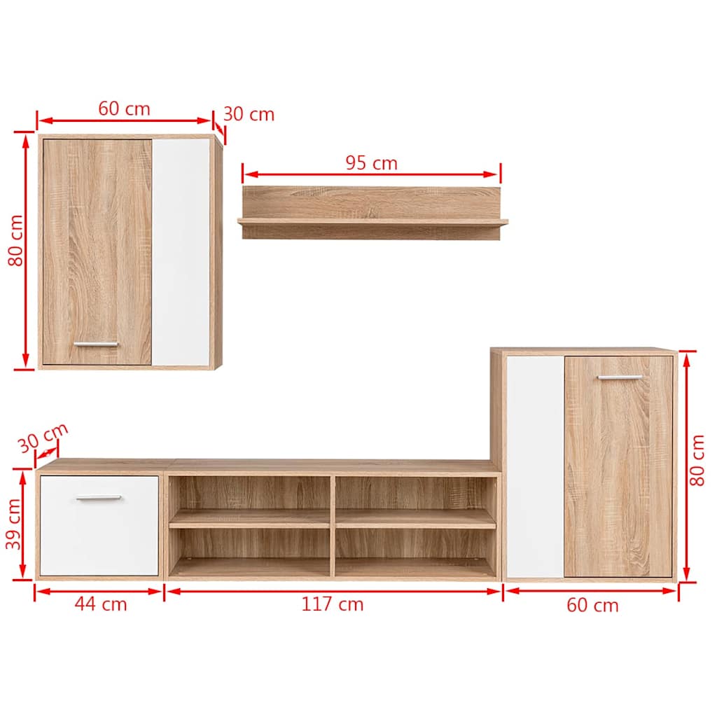 TV Cabinet Set size guide