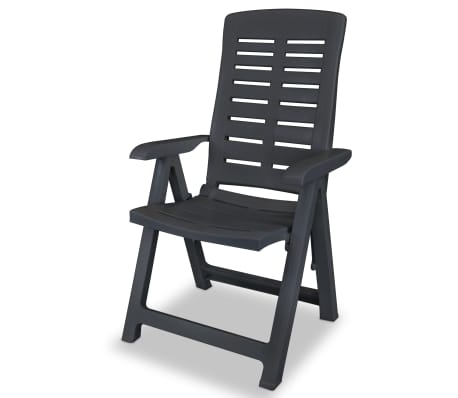 Dettagli su vidaXL 6x Sedie Reclinabili Giardino 60x61x108 cm Plastica Antracite Sgabelli Dettagli su vidaXL 6x Sedie Reclinabili Giardino 60x61x108 cm Plastica Antracite Sgabelli