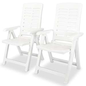 3dílný bistro set plastový bílý - obrázek 3