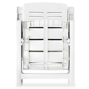 3dílný bistro set plastový bílý - obrázek 7