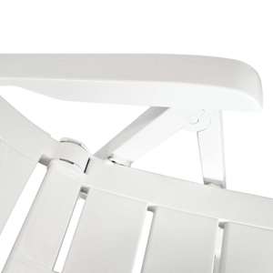 3dílný bistro set plastový bílý - obrázek 8