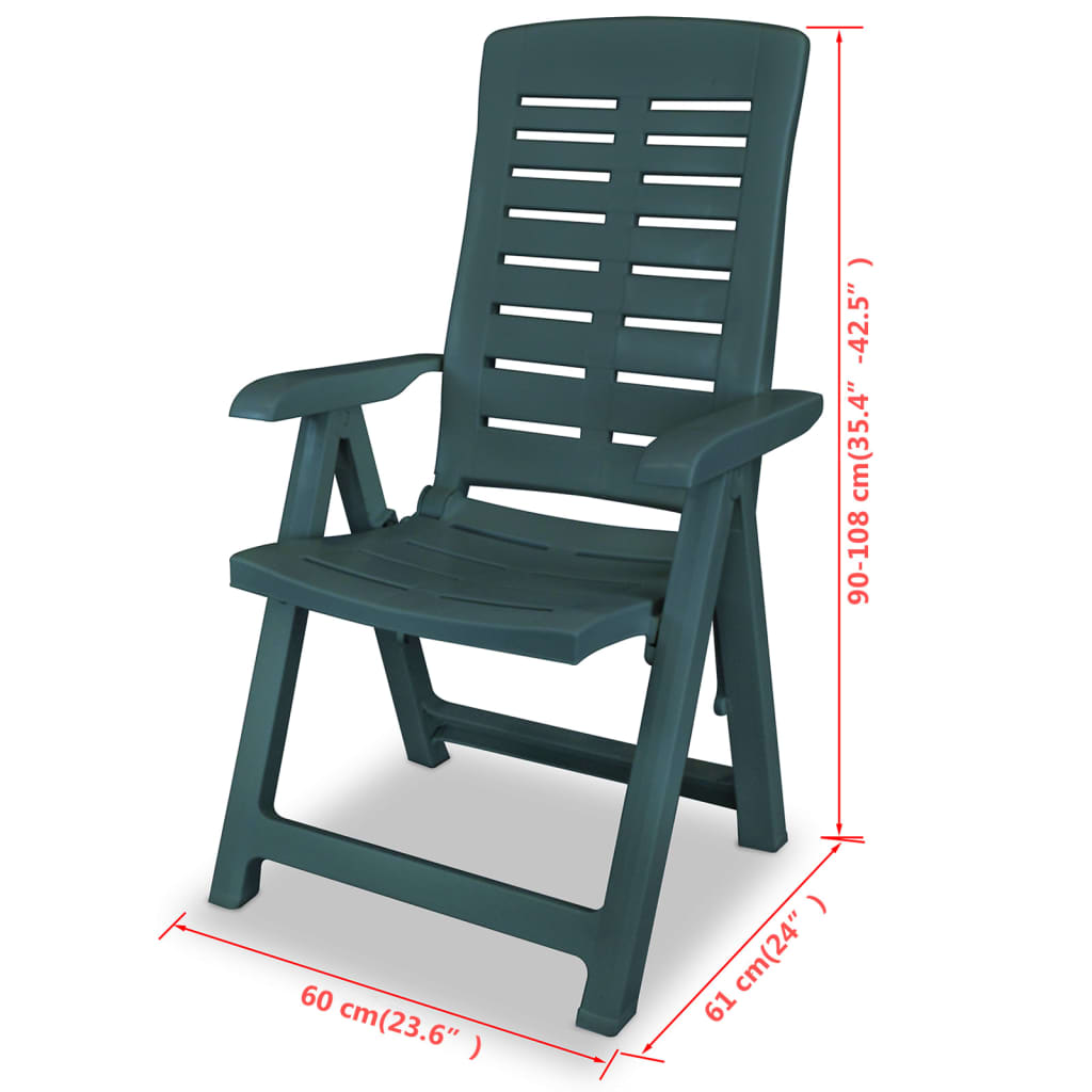 3 Piece Bistro Set Plastic Green 275078