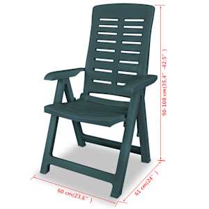 3dílný bistro set plastový zelený - obrázek 11