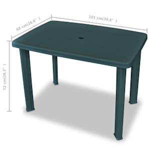 3dílný bistro set plastový zelený - obrázek 10