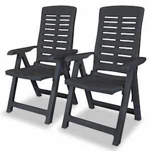 3dílný bistro set plastový antracitový - obrázek 4