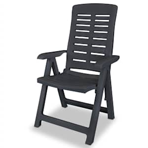 3dílný bistro set plastový antracitový - obrázek 6