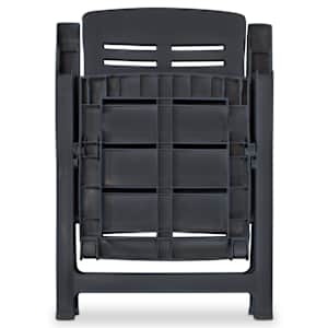 3dílný bistro set plastový antracitový - obrázek 8