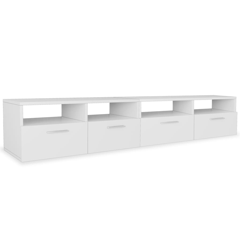 Afbeelding van vidaXL Tv-meubel 95x35x36 cm spaanplaat wit 2 st