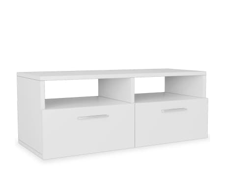 vidaXL Meubles TV 2 pcs Bois d&rsquo;ing&eacute;nierie 95x35x36 cm Blanc