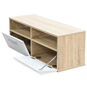 TV skříňky 2 ks kompozitní dřevo 95 x 35 x 36 cm dub a bílé - obrázek 4
