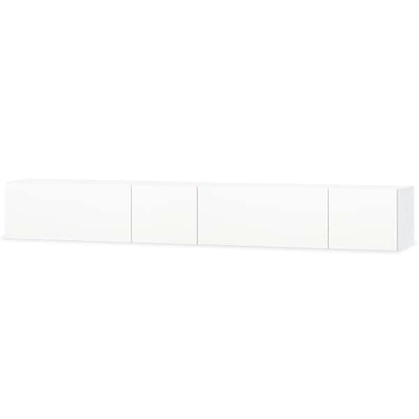 vidaXL telerikapp 2 tk, tehispuit, 120 x 40 x 34 cm, valge