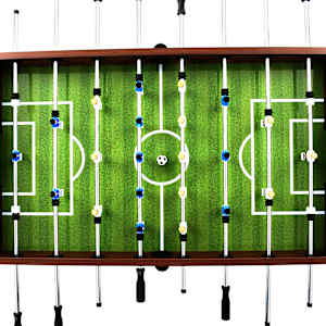 Stolní fotbal ocel 60 kg 140x74,5x87,5 cm hnědý - obrázek 4