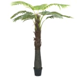 vidaXL Konstväxt palmträd med kruka 240 cm grön