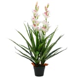 vidaXL Ορχιδέα Cymbidium Τεχνητή Πράσινη 100 εκ. με Γλάστρα