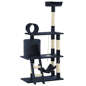 vidaXL Kissan raapimispuu sisal-pylv&auml;ill&auml; 140 cm tummansininen
