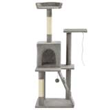 vidaXL Albero per Gatti con Tiragraffi in Sisal 120 cm Grigio