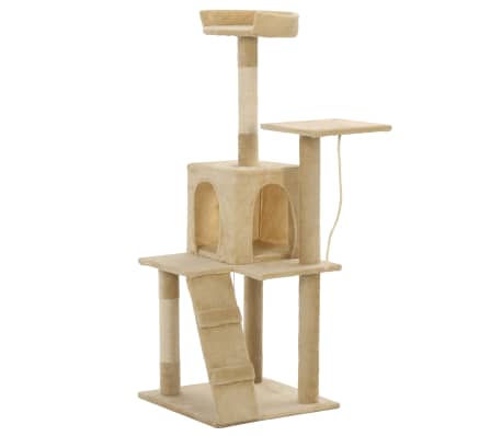 vidaXL Ansamblu pisici, stâlpi din funie de sisal, 120 cm, bej