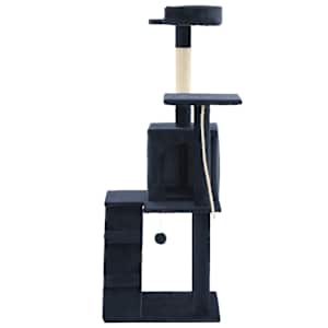 vidaXL Kissan kiipeilypuu sisal-pylv&auml;ill&auml; 120 cm tummansininen