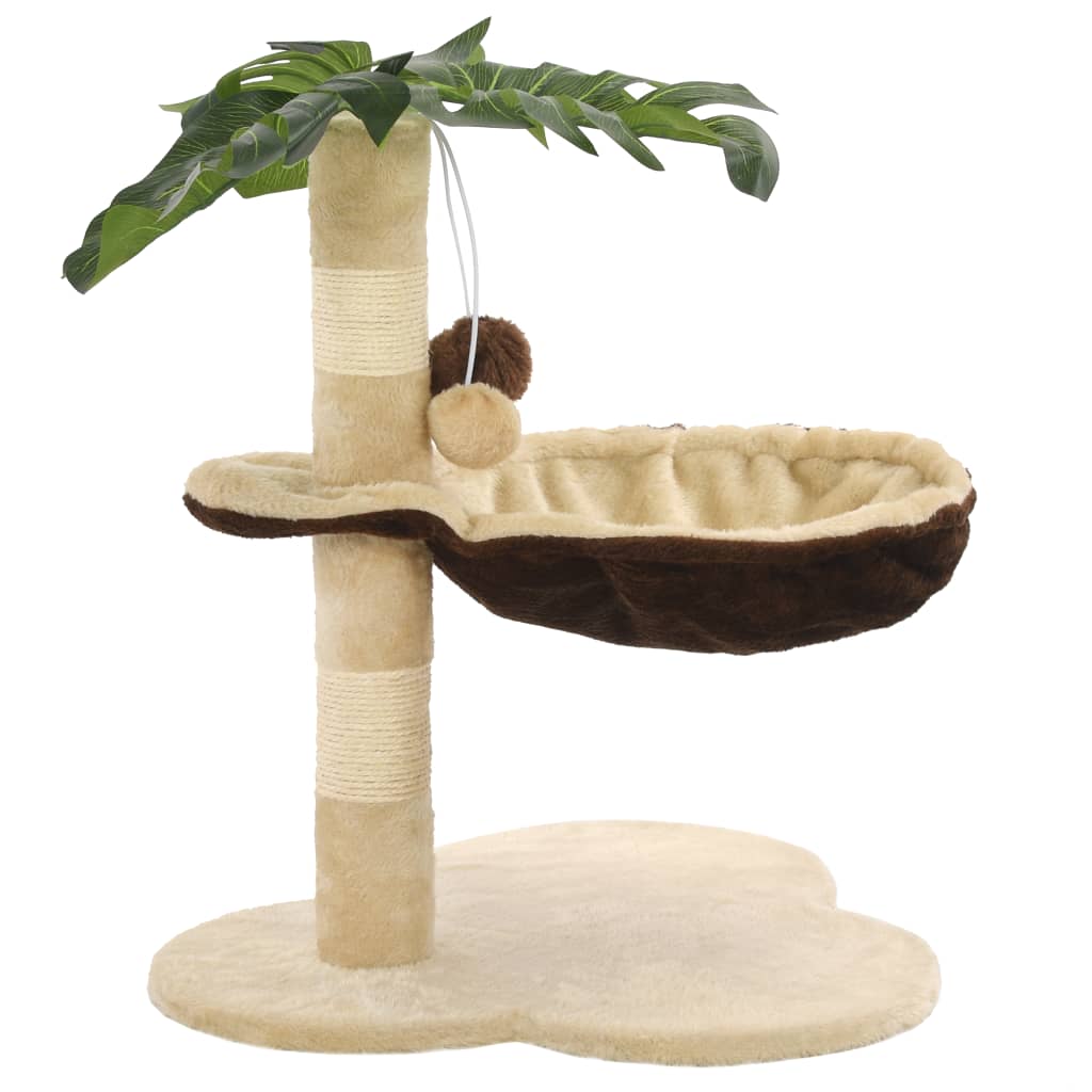 Thumbnail - vidaXL Katzen-Kratzbaum mit Sisal-Kratzstange 50 cm Beige und Braun