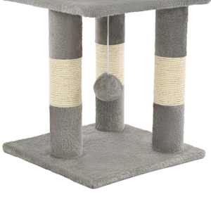 Škrabadlo pro kočky se sisalovými sloupky 65 cm šedé - obrázek 7