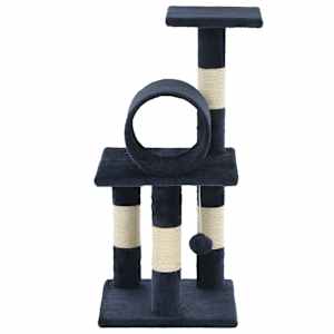 vidaXL Kloretre med klorestolper i sisal 65 cm mørkeblå