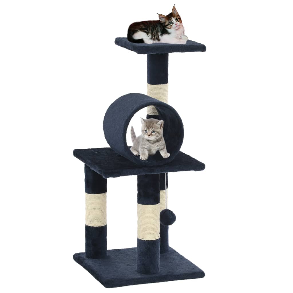vidaXL Ansamblu pisici, stâlpi din funie sisal, 65 cm, bleumarin vidaXL