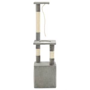 Škrabadlo pro kočky se sisalovými sloupky 109 cm šedé - obrázek 4