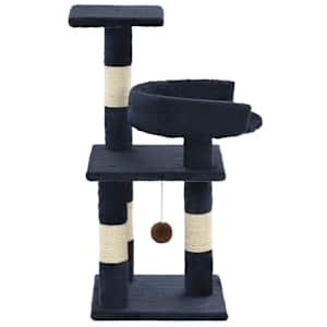 Škrabadlo pro kočky se sisalovými sloupky 65 cm modré - obrázek 3