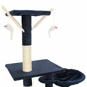 Škrabadlo pro kočky se sisalovými sloupky 230-250 cm modré - obrázek 5