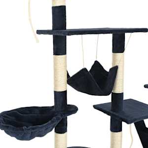 Škrabadlo pro kočky se sisalovými sloupky 230-250 cm modré - obrázek 6