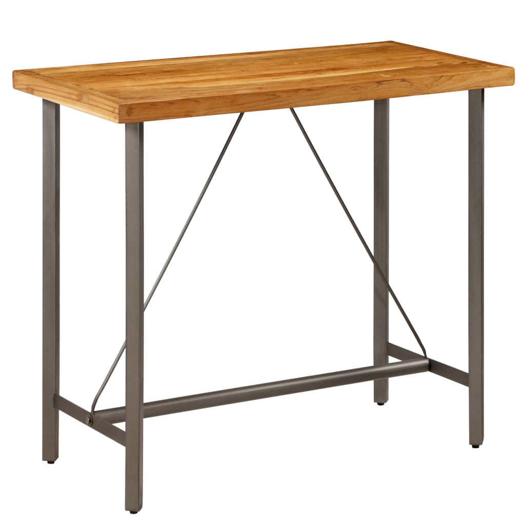 vidaXL Bartisch Recyceltes Massivholz Teak 120x58x106 cm
