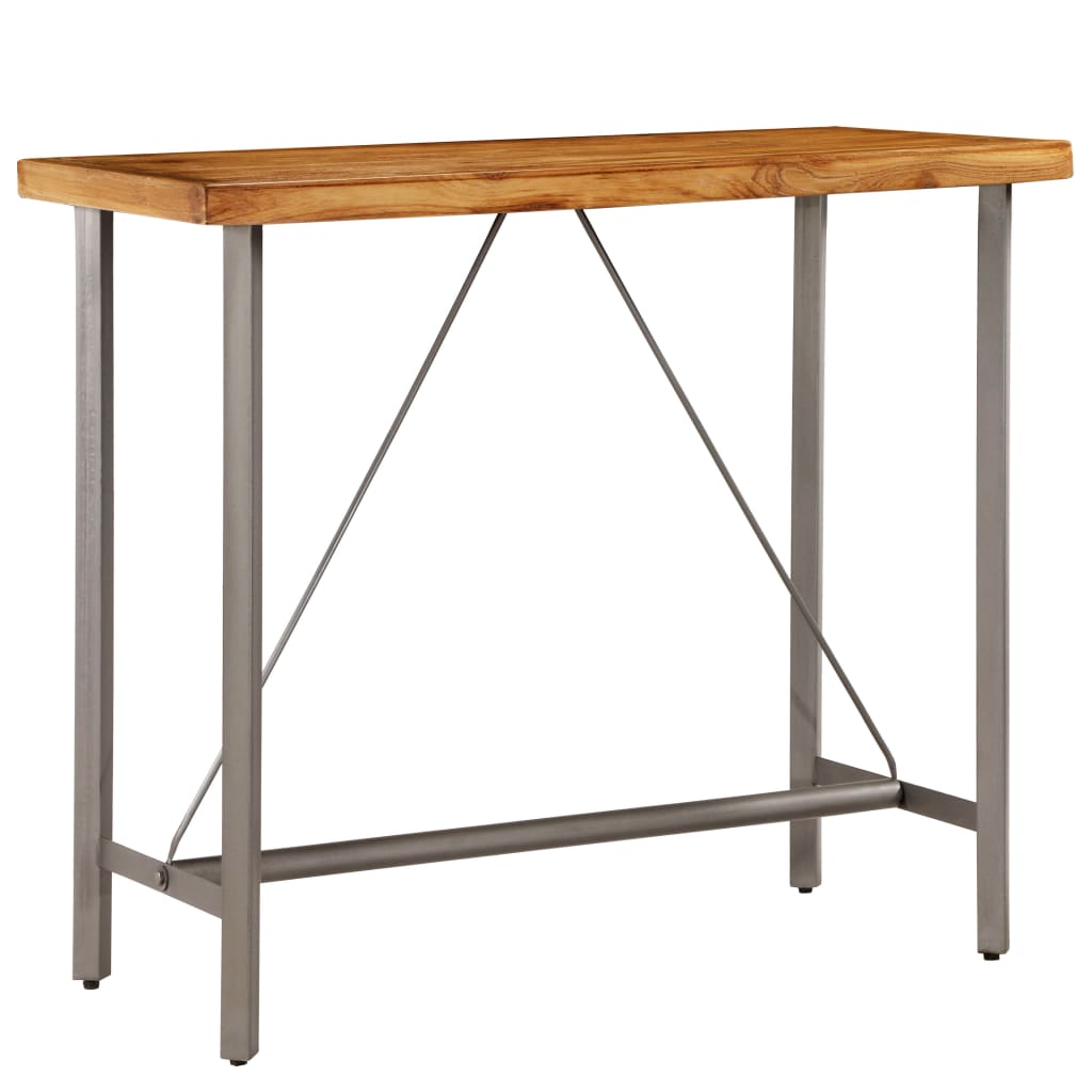 vidaXL Baaripöytä kierrätetty tiikki 120x58x106 cm