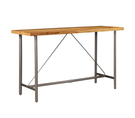 vidaXL Barska miza iz trdne predelane tikovine 180x70x107 cm