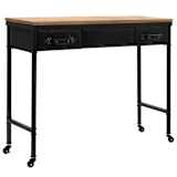 vidaXL Konsolentisch MDF und Tannenholz 100 x 33,5 x 80 cm