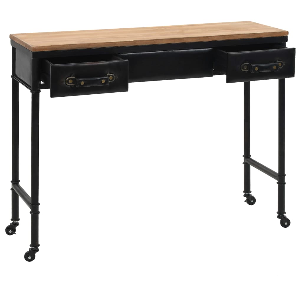  Konzolový stolík, MDF a jedľové drevo 100x33,5x80 cm