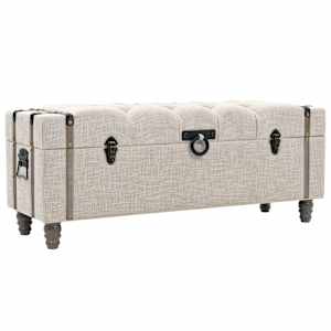 Sada úložných lavic 3 kusy masivní dřevo a ocel 112x37x45 cm - obrázek 2