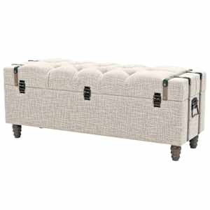 Sada úložných lavic 3 kusy masivní dřevo a ocel 112x37x45 cm - obrázek 4