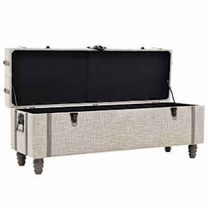 Sada úložných lavic 3 kusy masivní dřevo a ocel 112x37x45 cm - obrázek 8