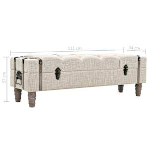 Úložná lavice masivní dřevo a ocel 111 x 34 x 37 cm - obrázek 10