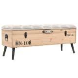 vidaXL Storage Bench 120x40x50cm Solid Wood and MDF