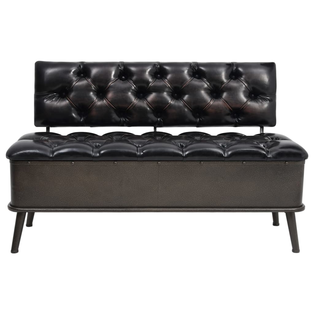 

vidaXL Opslagbank met rugleuning 120x52x75 cm kunstleer