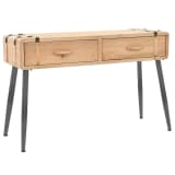vidaXL konsolbord massivt fyrretræ 115 x 40,5 x 76 cm