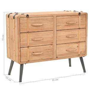 Komoda se zásuvkami masivní jedlové dřevo 91 x 35 x 73 cm - obrázek 10