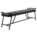 vidaXL Banco com estofos em couro artificial 160x40,5x50,5 cm
