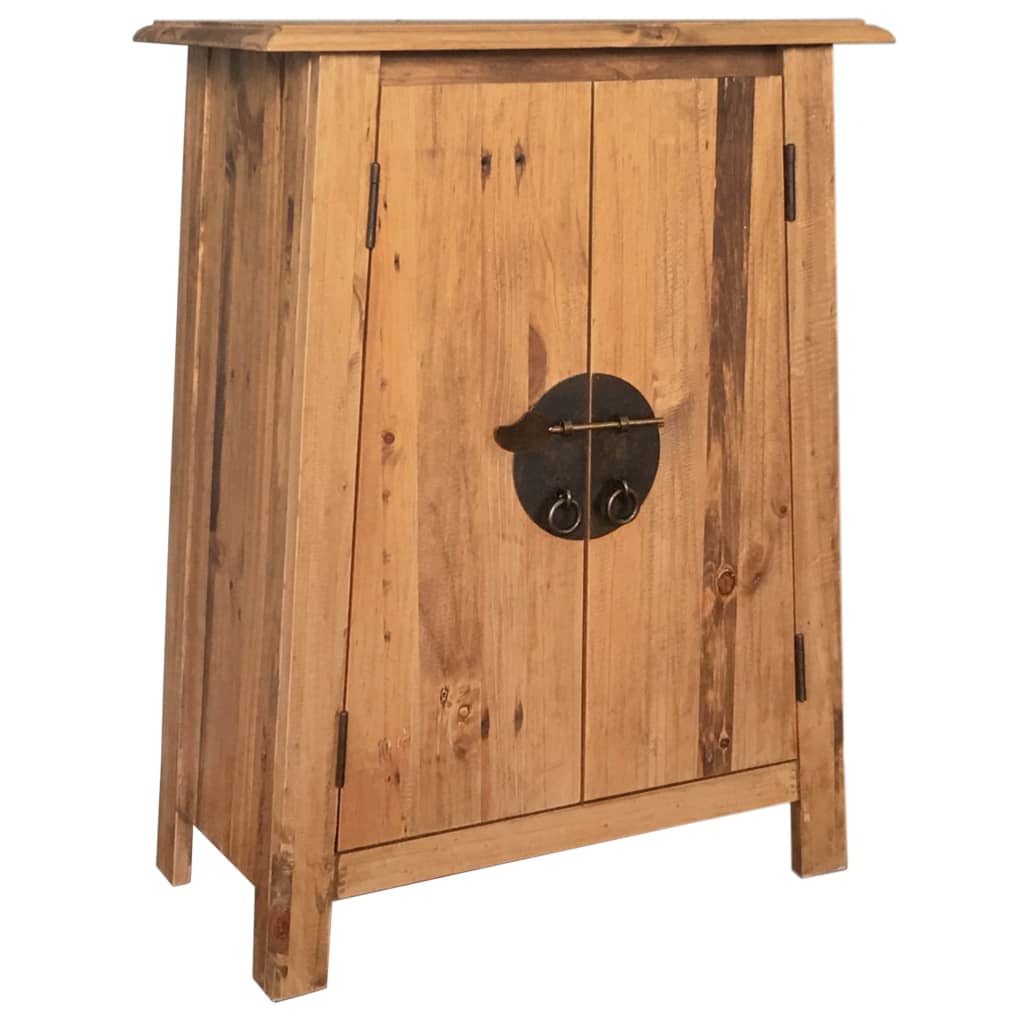 Image of vidaXL Bathroom Side Cabinet Solid Pinewood 59x32x80 cm