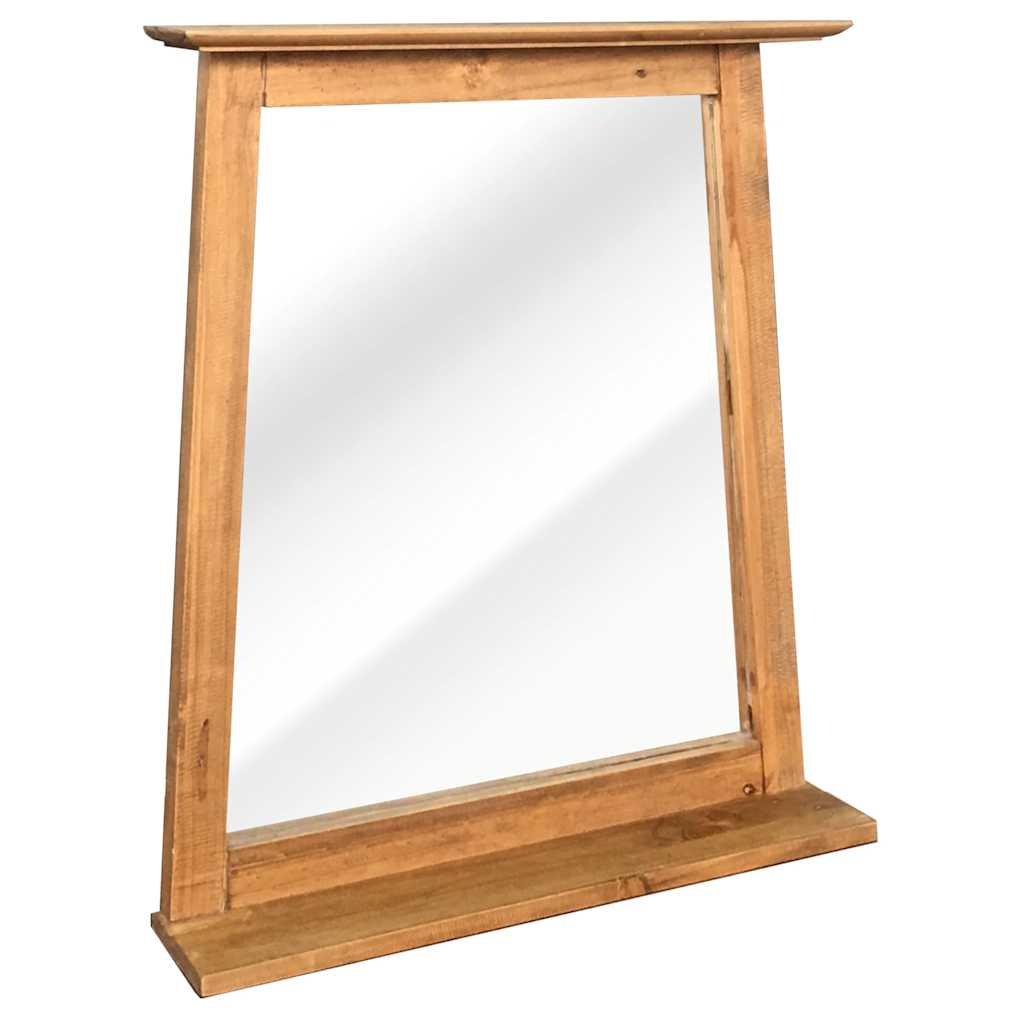 VidaXL Miroir De Salle De Bain Bois De Pin Massif 70x12x79 Cm