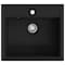 vidaXL Lava-louça com 1 cuba granito preto