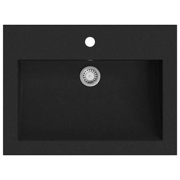vidaXL graniidist valamu 600 x 450 x 120 mm must